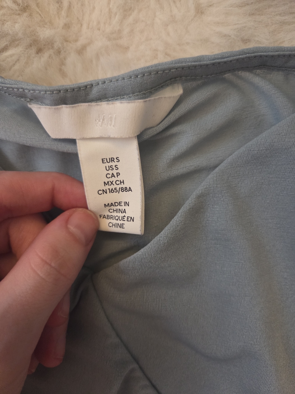 H&M Soft Light Blue Ruffle Camisole Tanktop Small - Picture 3 of 4